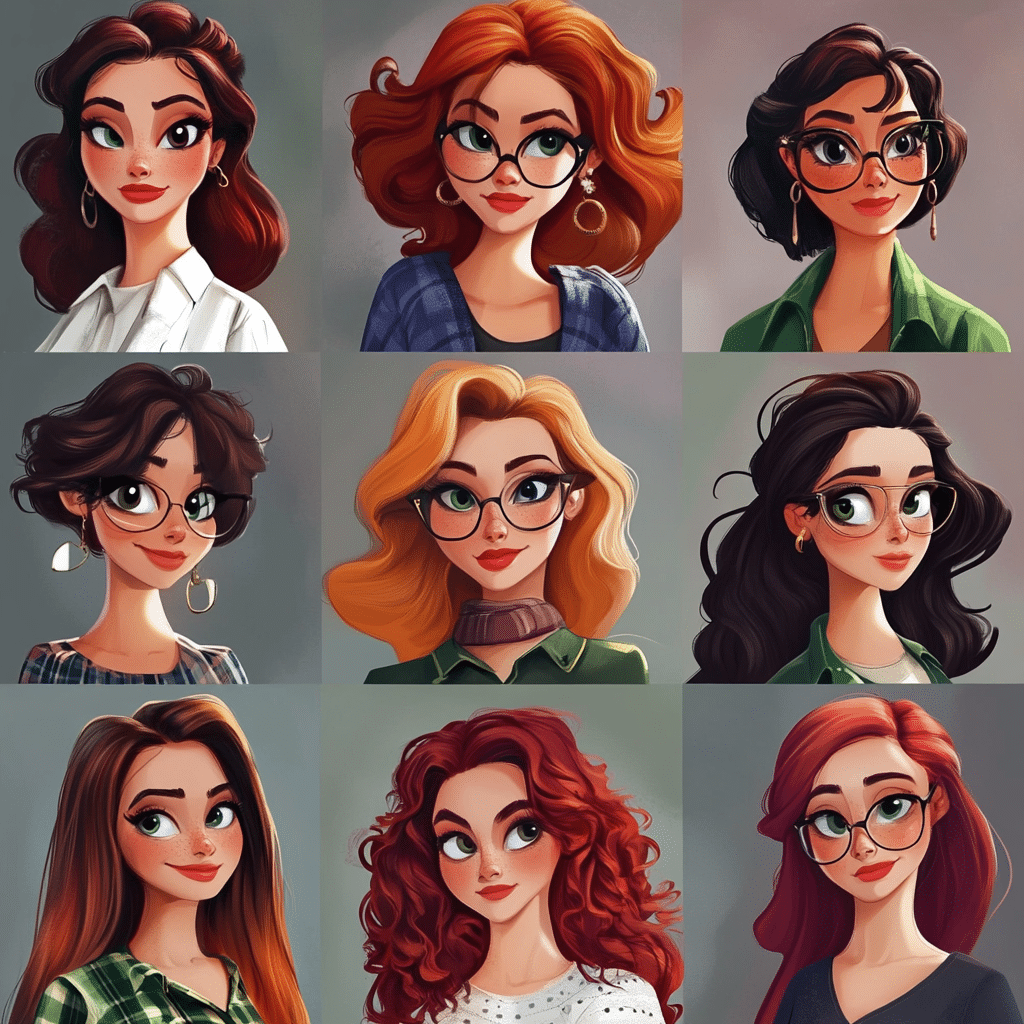 female cartoon characters