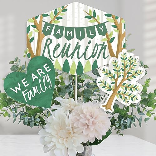 Family Tree Reunion   Family Gathering Party Centerpiece Sticks   Table Toppers   Set of