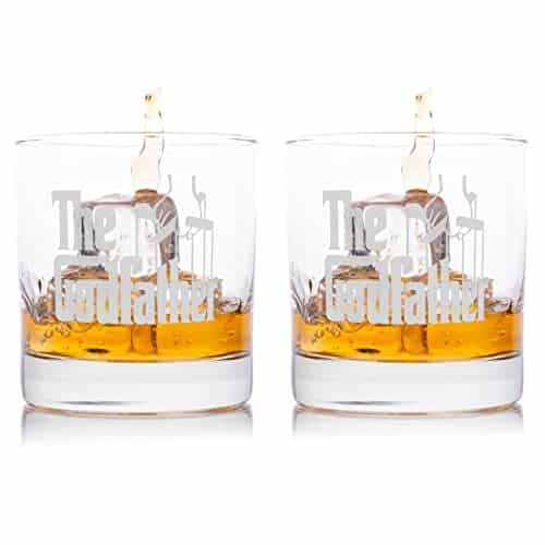 The Godfather Movie Whiskey Glass Set Of Two With Two Unique Godfather Movie Quotes Officially Licensed Collectible Premium Etchedâ¦