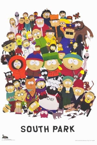 Pop Culture Graphics South Park Poster TV xTrey Parker Matt Stone Mary Kay Bergman Isaac Hayes