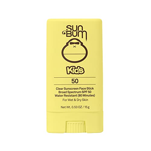Sun Bum Kids SPF Clear Sunscreen Face Stick  Wet or Dry Application  Hawaii Reef Act Compliant (Octinoxate & Oxybenzone Free) Broad Spectrum UVAUVB Sunscreen  oz