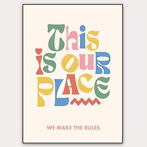 Taylor Music Poster This Is Our Place Colorful Canvas Wall Art Midnights Song Album Poster (xinch, Unframed) Vintage Folklore Music Posters for Room Aesthetic