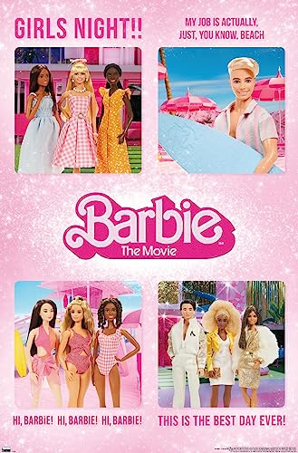 Trends International Mattel Barbie The Movie Quote Grid Wall, x , Unframed Version Poster, x