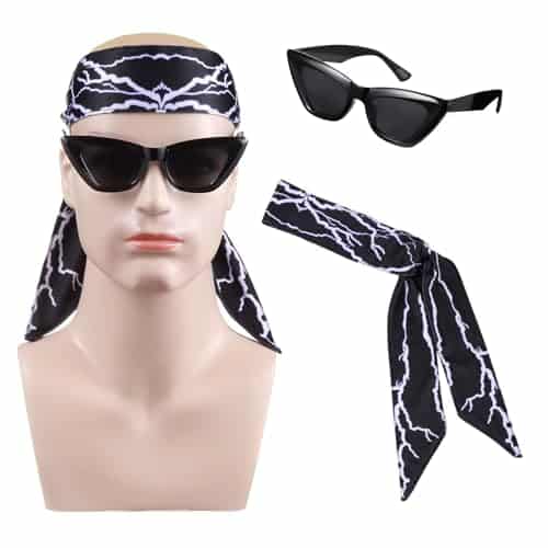 Ken Costume Lightning Headband & Black Sunglasses Patterns for Coplay Costume Accessories Adult (KenCostumenew)