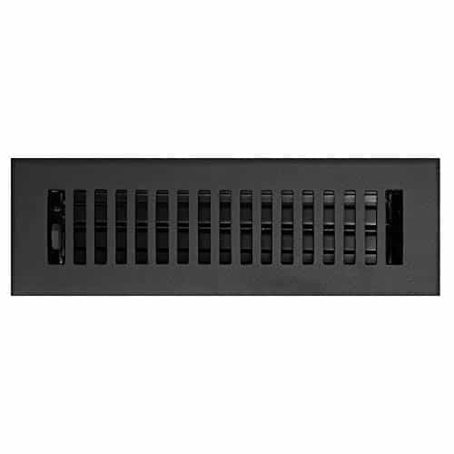 Madelyn Carter Contemporary Vent Cover, Solid Cast Aluminum Interior, Controls Air Flow, x inches (Overall Face x inches), Matte Black