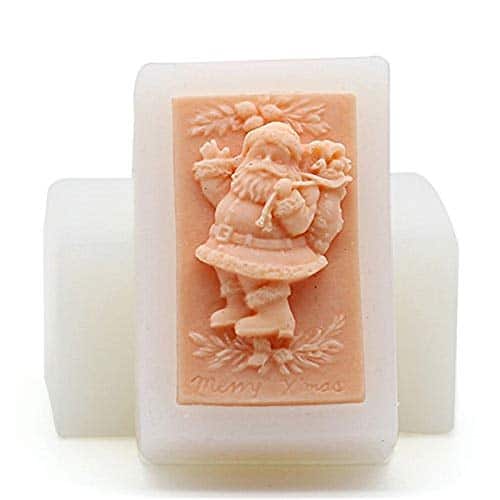 Pack Silicone Mold Santa Claus, Santa Claus Shape Craft Art Silicone Soap Mold, DIY Handmade Christmas Soap Molds   Soap Making Supplies by YSCEN