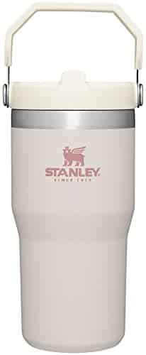 Stanley IceFlow Stainless Steel Tumbler with Straw   Vacuum Insulated Water Bottle for Home, Office or Car Reusable Cup Leakproof Flip Cold Hours Iced Days (Rose Quartz)