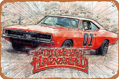 The Dukes of Hazzard Movie Poster Vintage Tin Sign Retro Metal Sign for Office Garage Home Wall Decor Man Gift X inch
