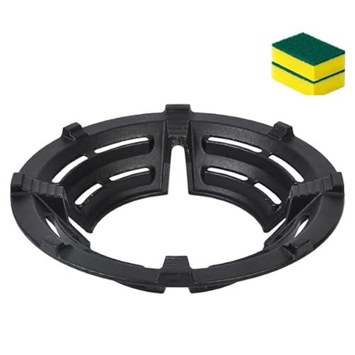 IEUYO Cast Iron Wok Support Ring Burner Ring for Gas Stove Rack Pot Holder Anti skid Time saving and Energy saving for claws racks or grates