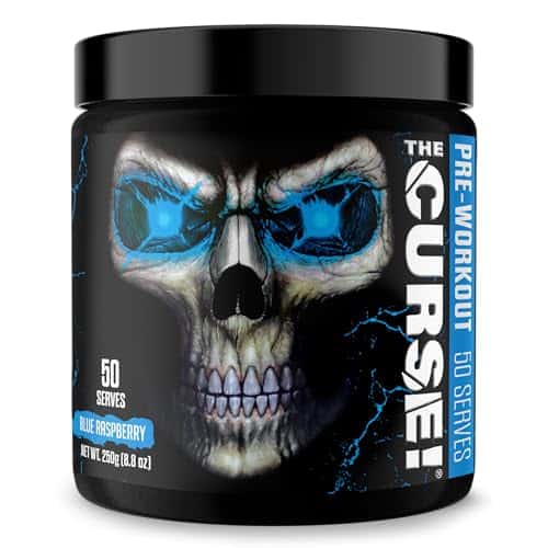 JNX SPORTS The Curse! Pre Workout Powder   Blue Raspberry Servings  Preworkout Boost Strength, Energy + Focus for Men & Women  Caffeine, Beta Alanine, Creatine & L Citrulline