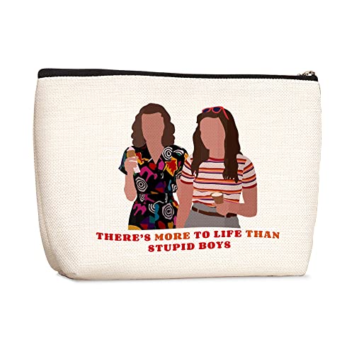 Wenboco TV Show Merchandise Max Stranger Costume Makeup Bag Stranger Merch Stuff for Girls Teens Halloween Friendship Birthday Gifts There's More To Life Than Stupid Boys Bag