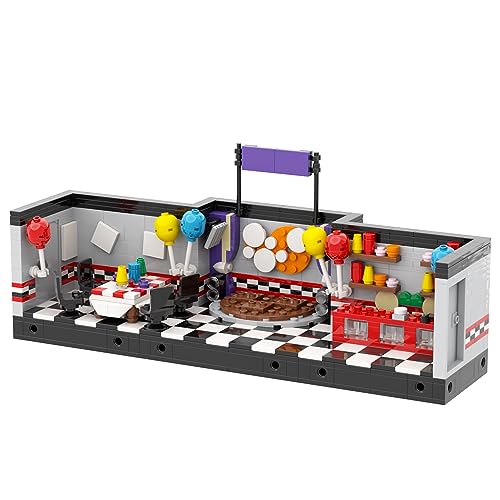 MOOXI MOC FNAF Stage Building Set,Creative Cute Building Blocks Children Kits,Halloween for Kids(pcs)