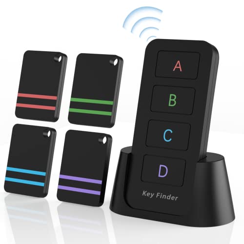 Remote Control Finder, Pack of Find My Keys Device  Stick on Remote Finder Beeper, Tracker Tags for Car Keys and Phones  Ft Range dB RF Key Locator, Lost Key Finders That Make