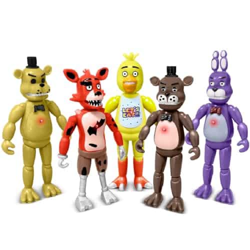 XSCQ Action Figures Set, Pcs Action Figures Toys, Inches Movable Joints Collectible Toys Set with Light for Toys Dolls Gifts Cake Toppers
